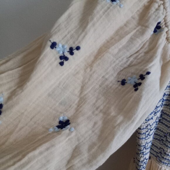 Free People Smocked Flowered Dahlia Jumper XS - Picture 10 of 11